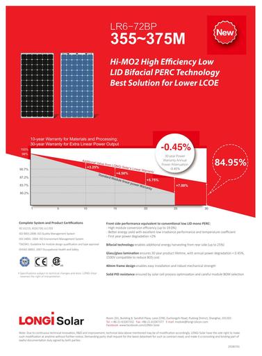 Longi LR6 72BP Hi MO2 Bifacial Specs (1)