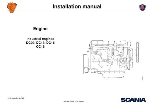 Scania installation manual Industrial and Genset Engines Issue 9