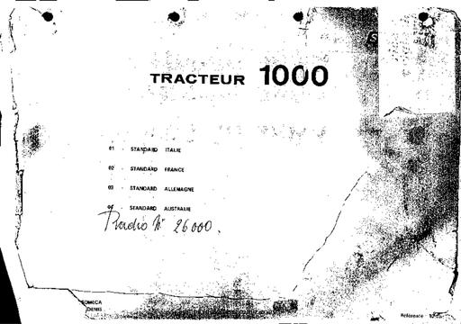 Someca 1000 Tractor Parts Manual