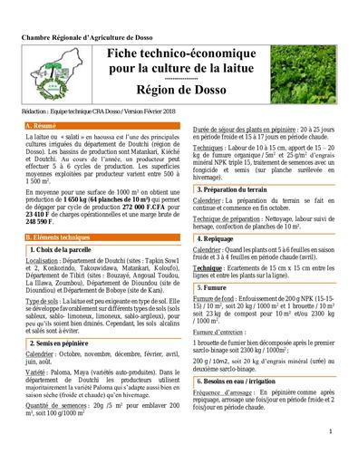 FTE Laitue 2018 CRA Dosso