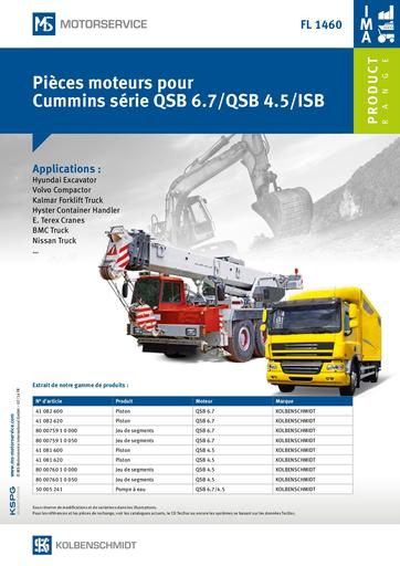 Pièces moteurs pour Cummins série QSB 6 7QSB 4 5ISB 58471