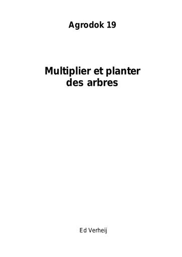 Agrodok   19   Multiplier et planter des arbres