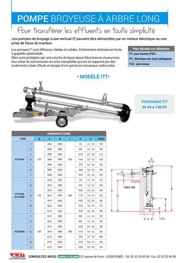POMPE BROYEUSE A ARBRE LONG CRD