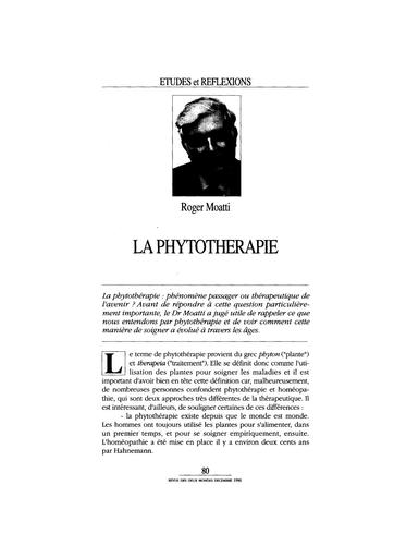 Phytotherapie roger moatti