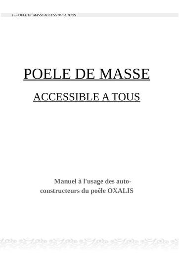 Poele oxalis   SUPPORT DE FORMATION Mars 2016