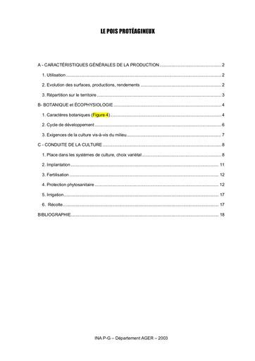 Pois protagineux agroparistech