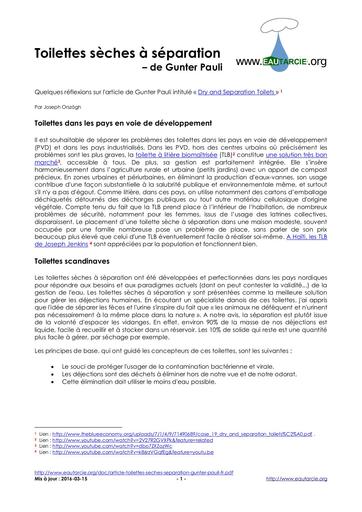 Article toilettes seches separation gunter pauli fr