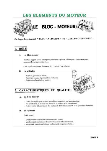 La constitution dun moteur