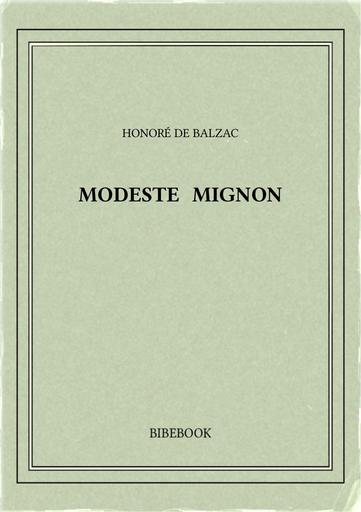 Balzac honore de   modeste mignon