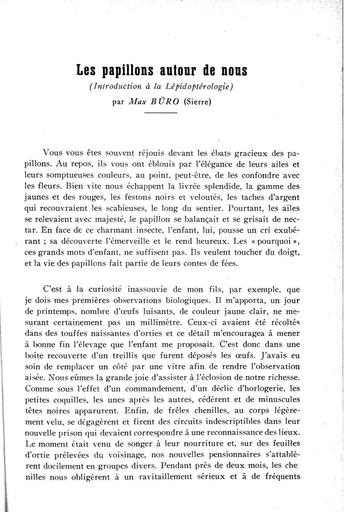 Les papillons autour de nous