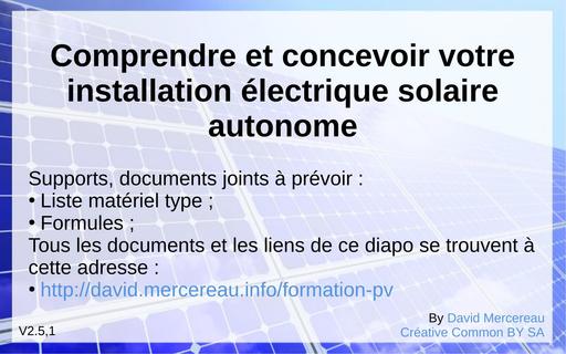 Support Atelier installation solaire autonome V2 5 1