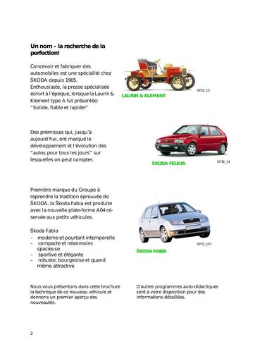 Skoda SSP 032 FABIA   Informations techniques