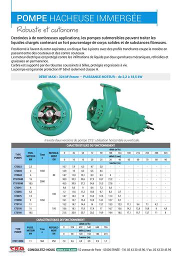 POMPE HACHEUSE IMMERGEE CRD