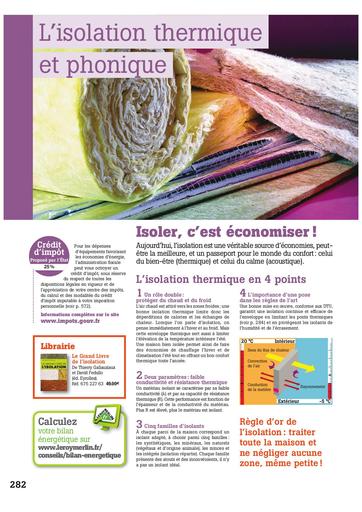 Isolation phonique et thermique