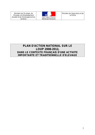 Plan loup 2008 2013 2