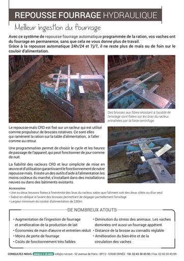 Repousse fourrage hydraulique CRD