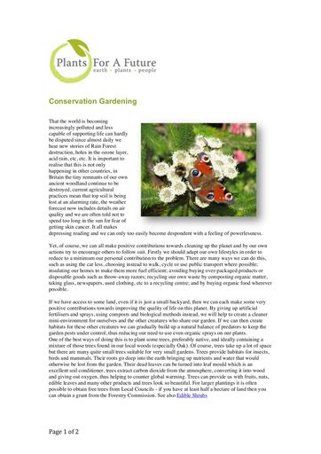 Conservation gardening