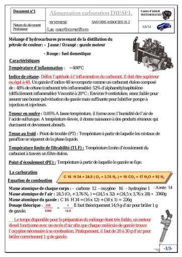 Cours moteur   alimentation diesel