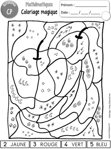 Coloriages magiques maths CP LutinBazar