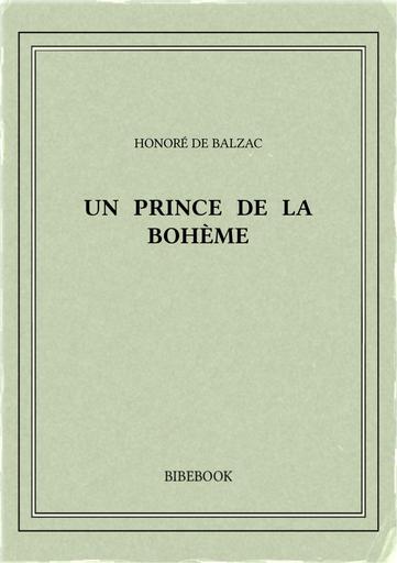 Balzac honore de   un prince de la boheme