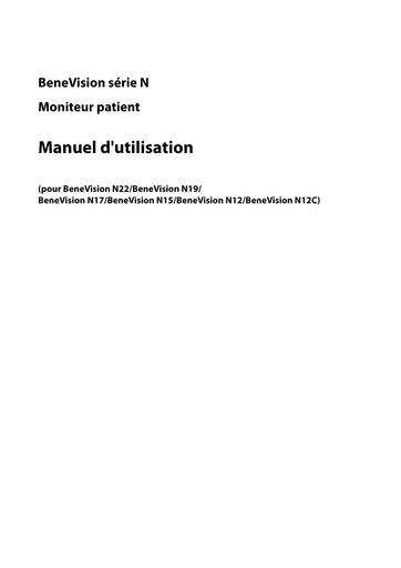 BeneVision N Series Guide de l'operateur 4 0