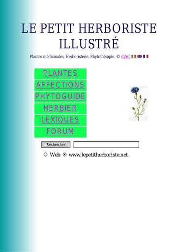 Le petit  herboriste illustre plantes medicinales herboristerie phytotherapie par gac