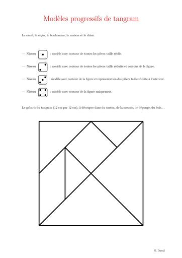 Tangram quatre niveaux