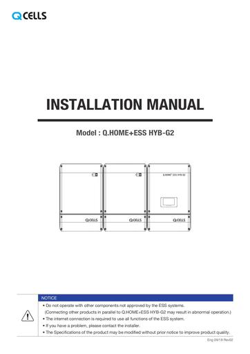 Hanwha Q CELLS Installation Manual QHOME  ESS HYB G2 2018 11 Rev01 EN