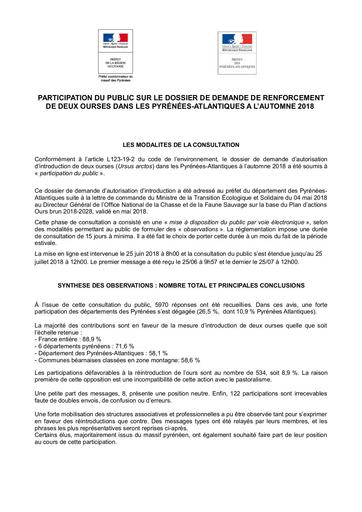 OURS   Résultats complets de la consultation