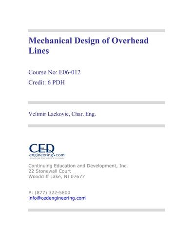 Mechanical Design of Overhead Lines R1