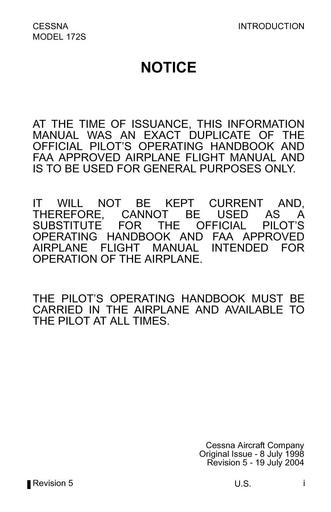 Manual POH Cessna 172S