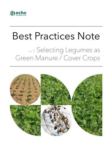 ECHO   bpn 7 selecting legumes as green manure cover crops