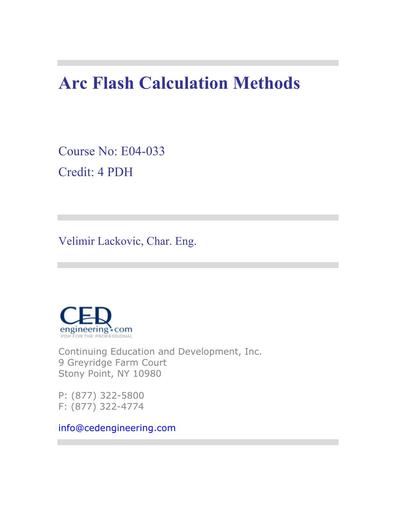 Arc Flash Calculation Methods