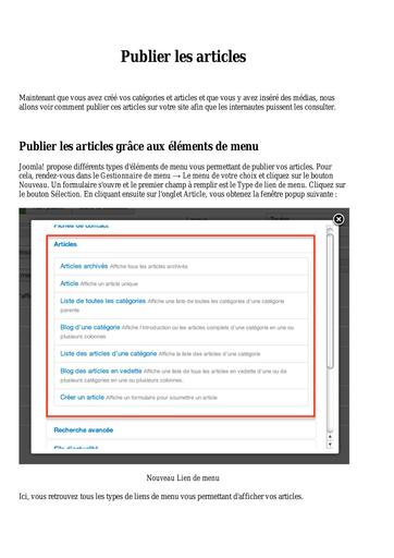 Joomla 3 (04)   Publier les articles