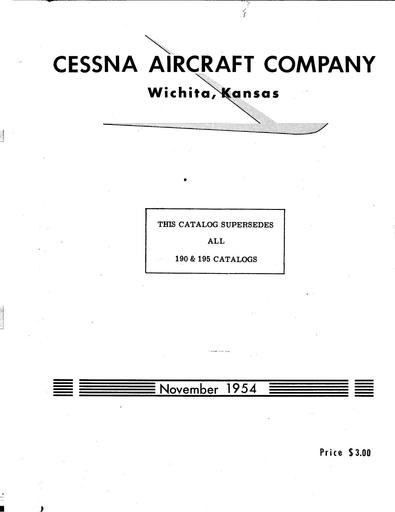 Cessna 190 195 PartsManual