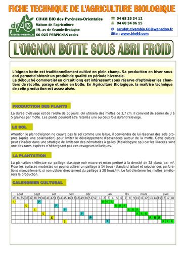 ITK Pyrenees Orientales Oignon Botte SAF 2008 bio