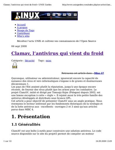Clamav, l'antivirus qui vient du froid