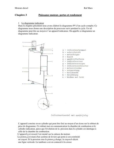 Moteur diesel   Chapitre 3 Puissance rendement