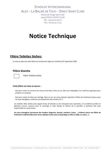 Fil Toilettes Seches