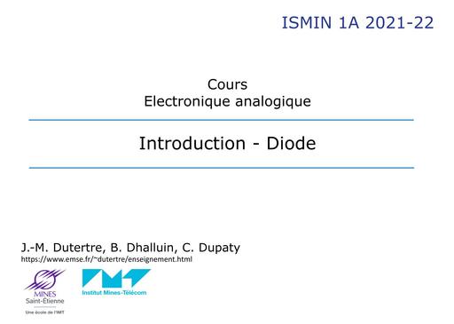 1 cours diode 2021 ecole des mines