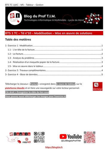 Td10 Tableur Modelisations