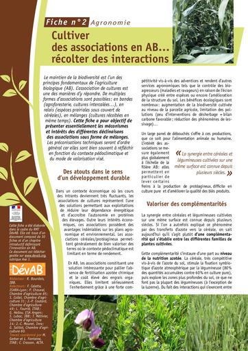 Agronomie Fiche 2 Cultiver des associations MD