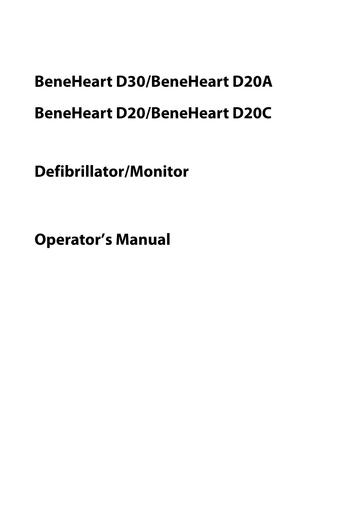 BeneHeart D30 D20 Ops Manual