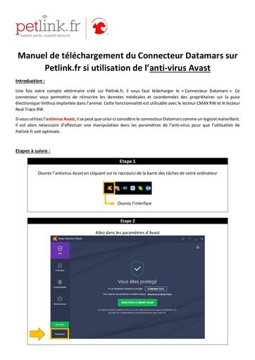 Manuel connecteur avast