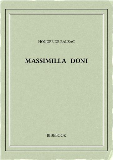 Balzac honore de   massimilla doni