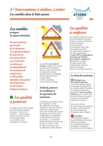 ATHEBA combles dans le bati ancien