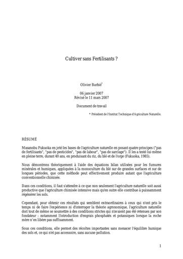 Itan  produire sans engrais janv2007