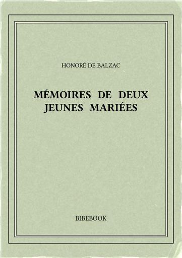 Balzac honore de   memoires de deux jeunes mariees