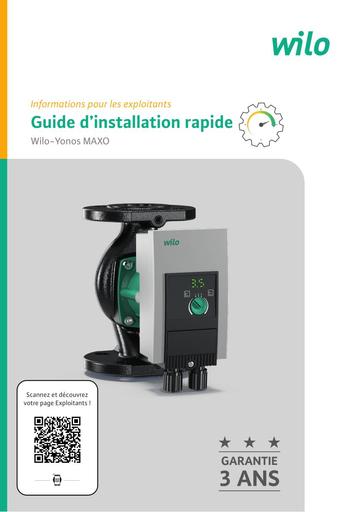 Wilo Yonos MAXO installation rapide