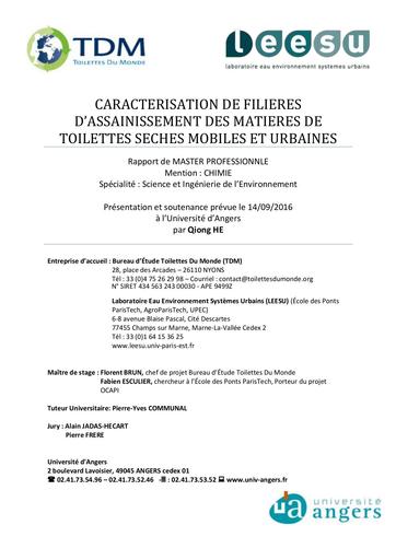 Qiong HE 2016 Stage toilettes sèches mobiles